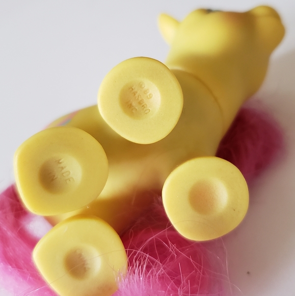 Vintage My Little Pony G1 Drink 'N Wet Pony Baby Flicker 1989 yellow Fish Bowl - Picture 4 of 8